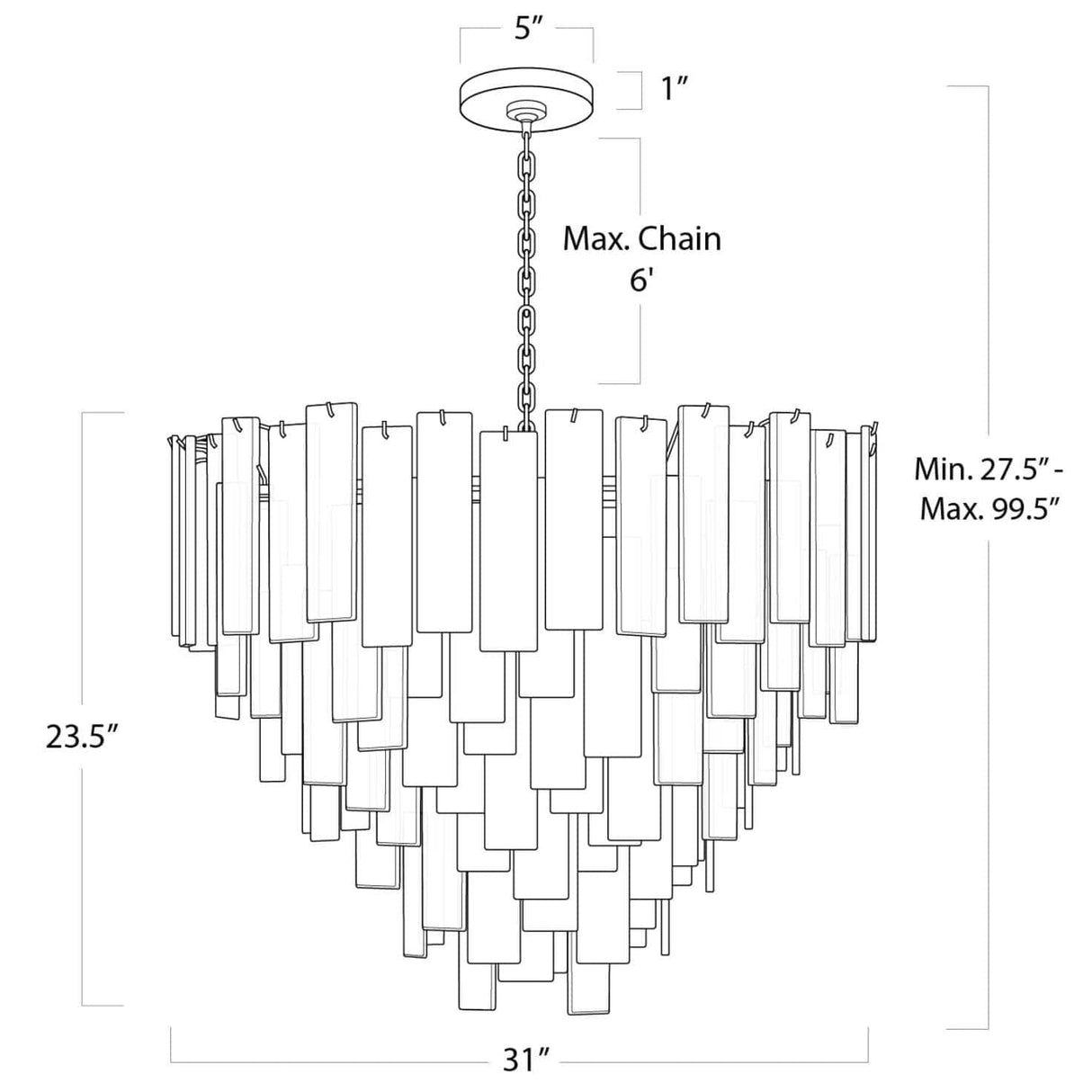 Regina Andrew Glacier Chandelier Lighting