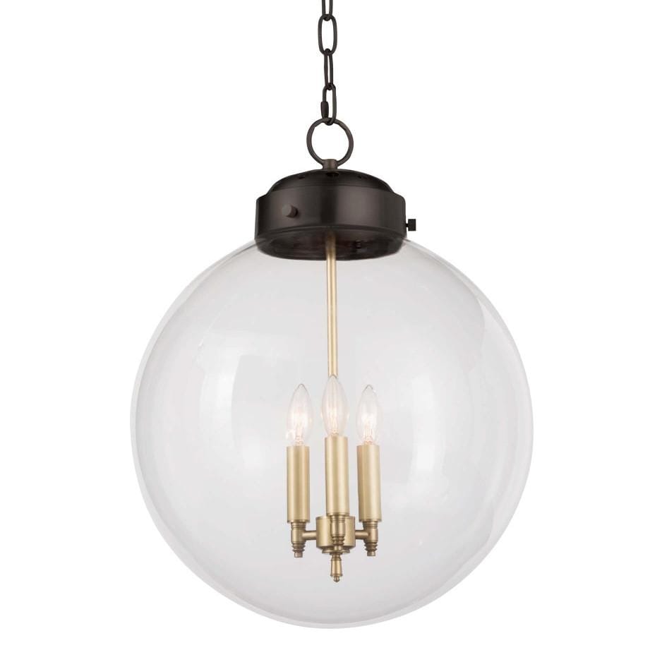 Regina Andrew Globe Pendant - Bronze & Natural Brass Lighting regina-andrew-16-1004ORBNB 00844717001024