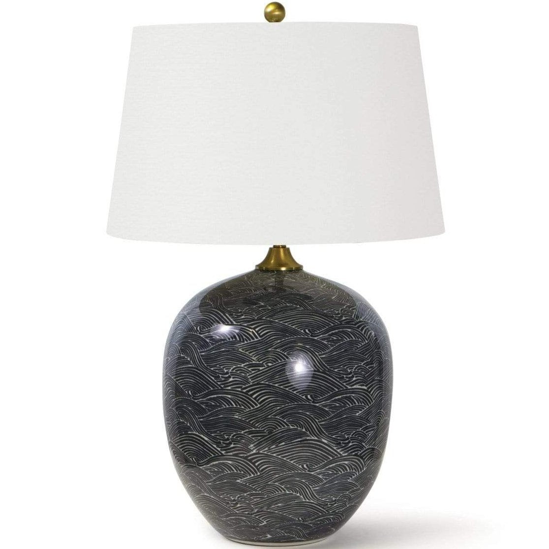 Regina Andrew Harbor Ceramic Table Lamp - Black Lighting regina-andrew-13-1289BLK 00844717093982