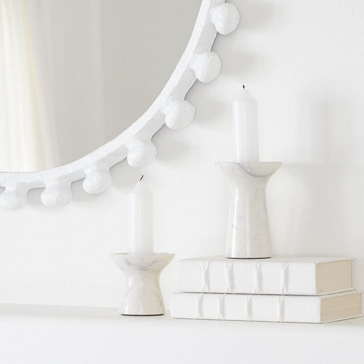 Regina Andrew Klein Marble Candle Holder Set Pillow & Decor regina-andrew-20-1455WT 844717033896