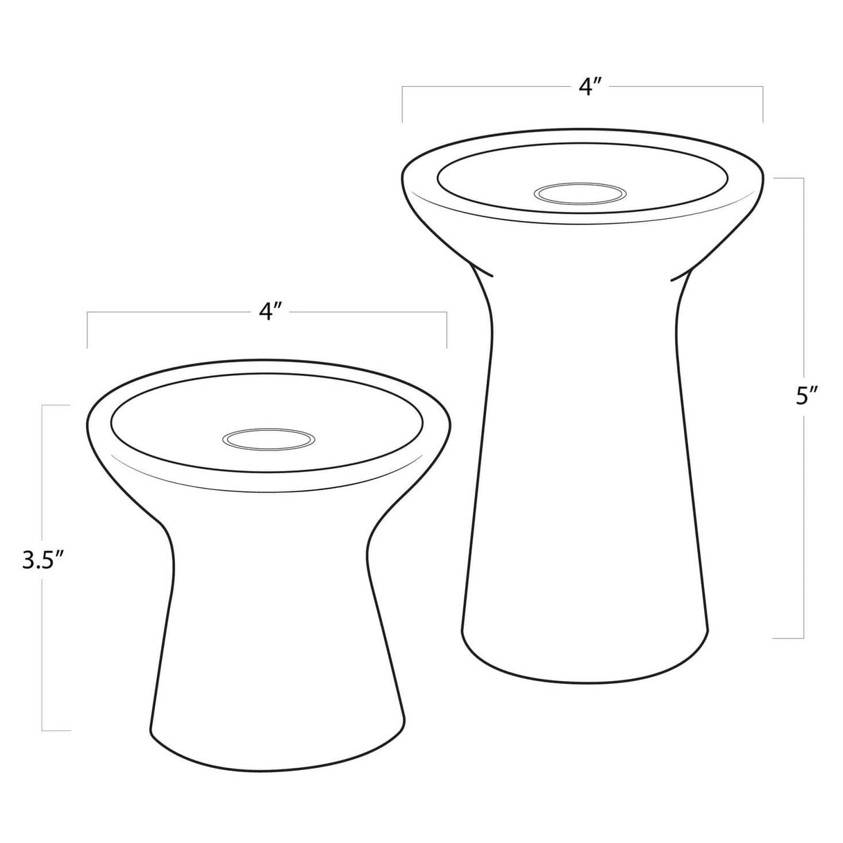 Regina Andrew Klein Marble Candle Holder Set Pillow & Decor regina-andrew-20-1455WT 844717033896