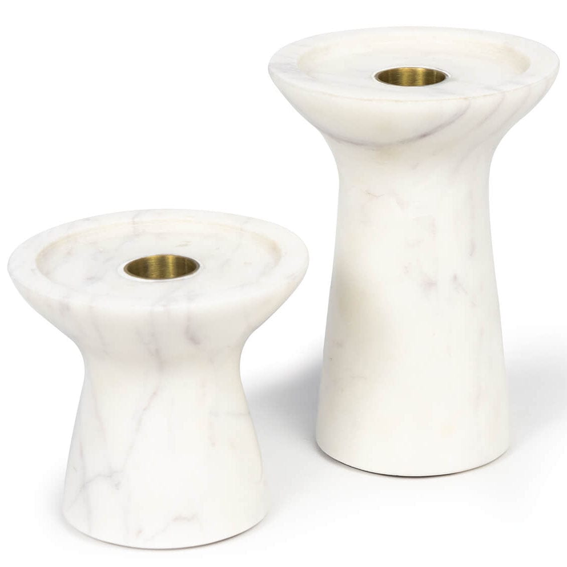 Regina Andrew Klein Marble Candle Holder Set Pillow & Decor regina-andrew-20-1455WT 844717033896