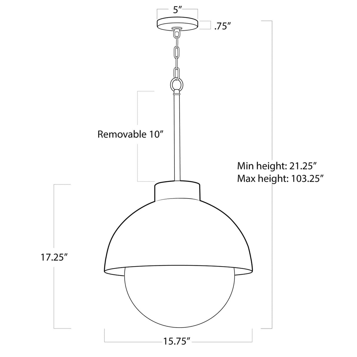 Regina Andrew Montreux Pendant Lighting regina-andrew-16-1383ORBNB 844717034114