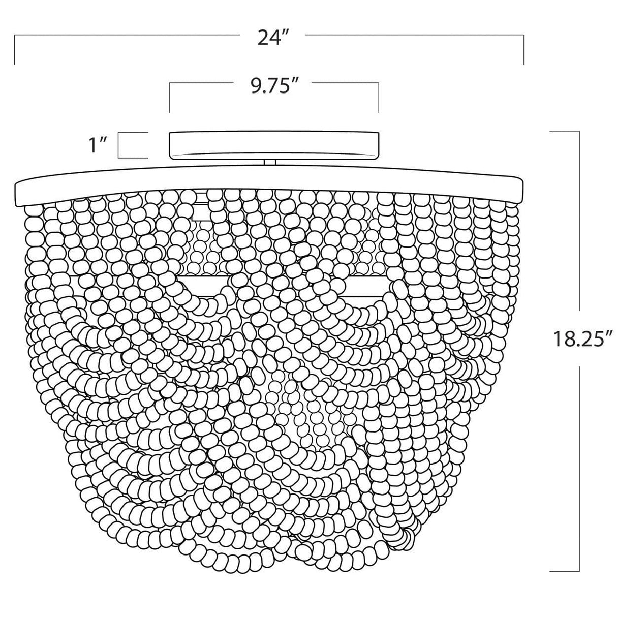Regina Andrew Ombre Wood Bead Flush Mount Lighting