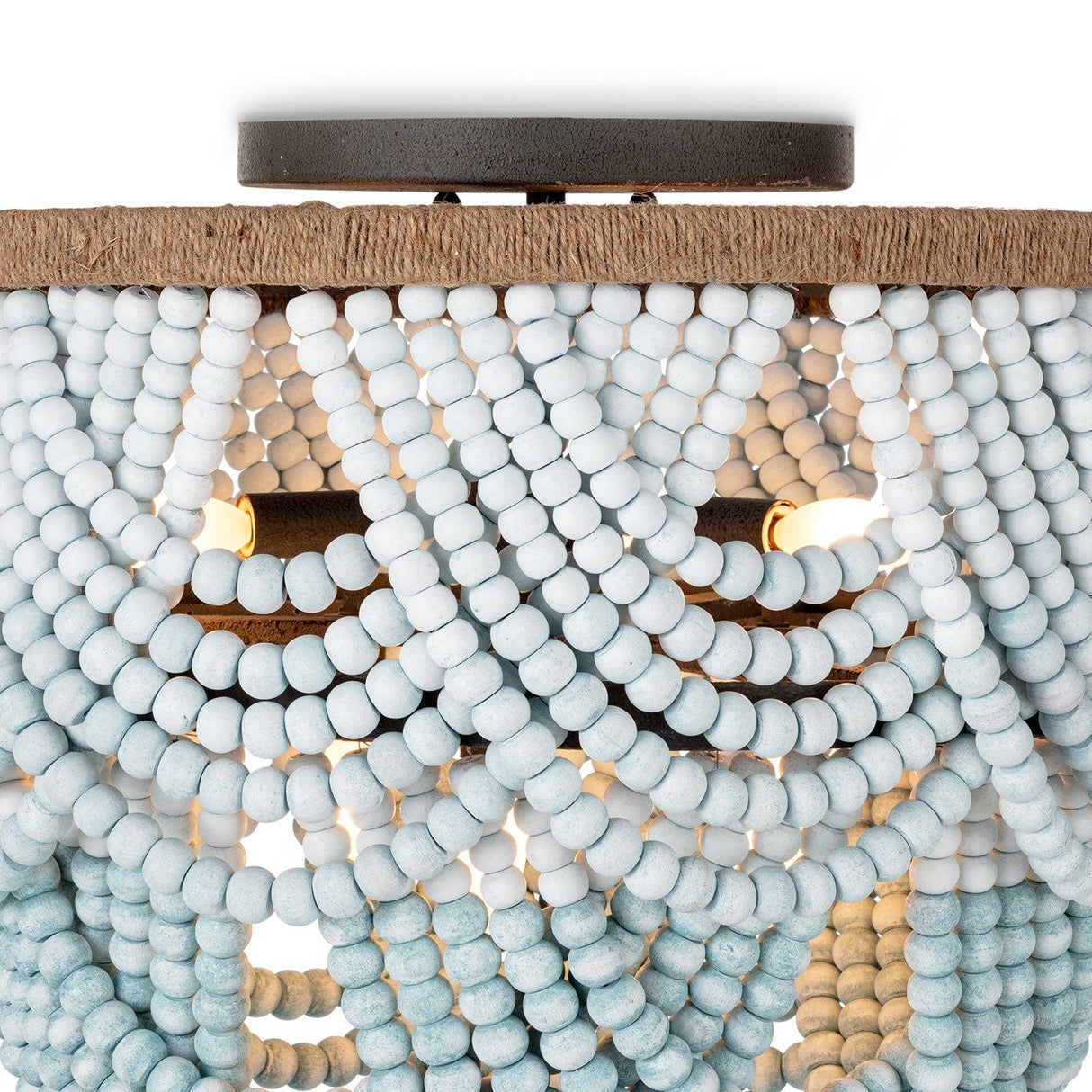 Regina Andrew Ombre Wood Bead Flush Mount Lighting