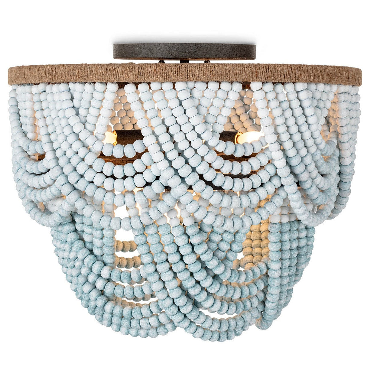 Regina Andrew Ombre Wood Bead Flush Mount Lighting