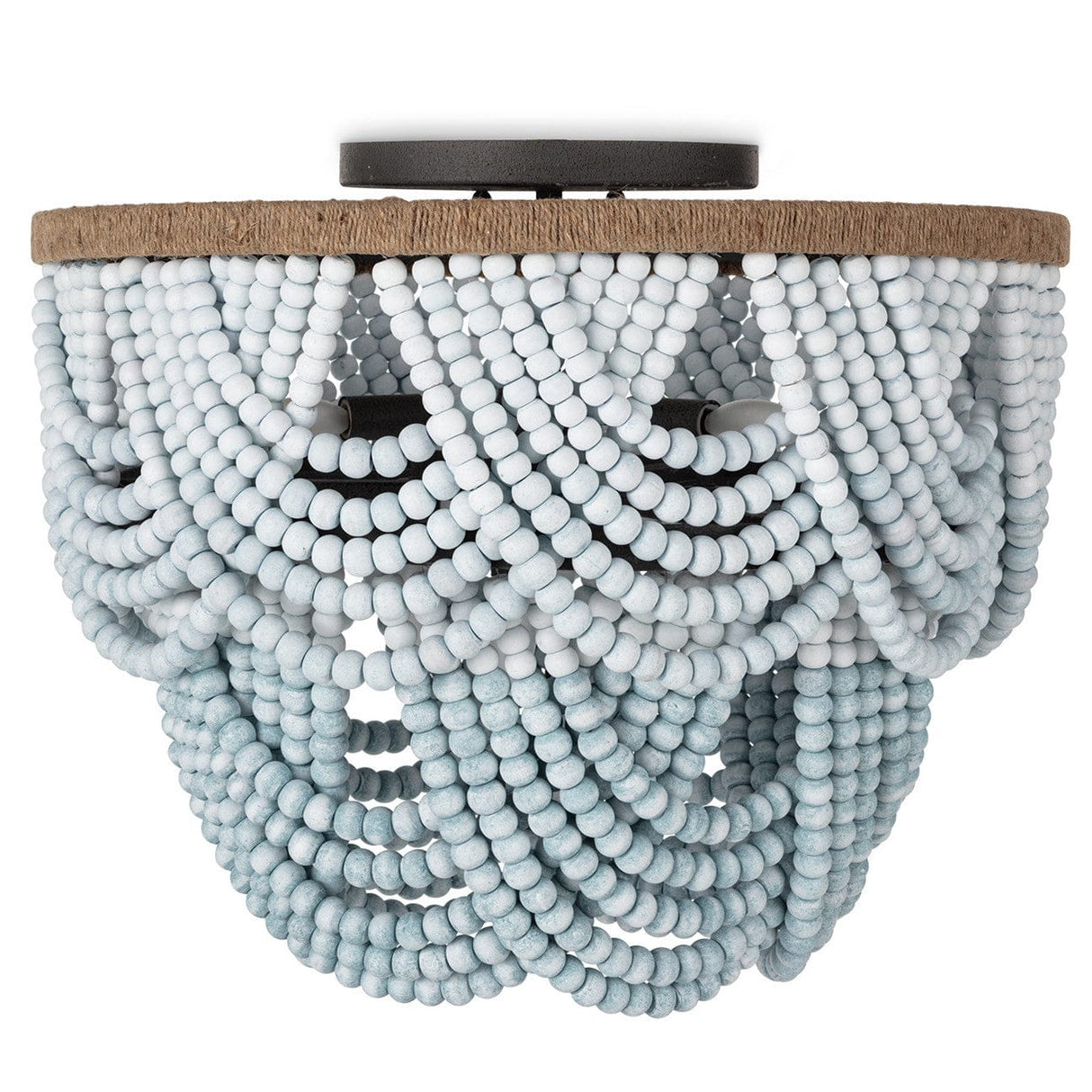 Regina Andrew Ombre Wood Bead Flush Mount Lighting