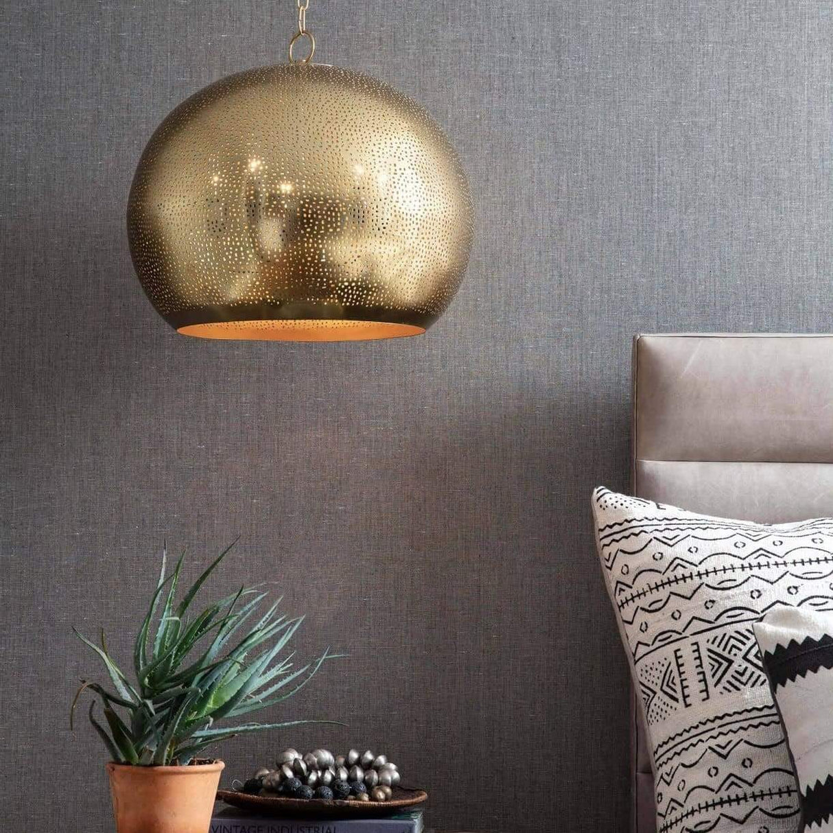 Regina Andrew Pierced Metal Sphere Pendant Lighting