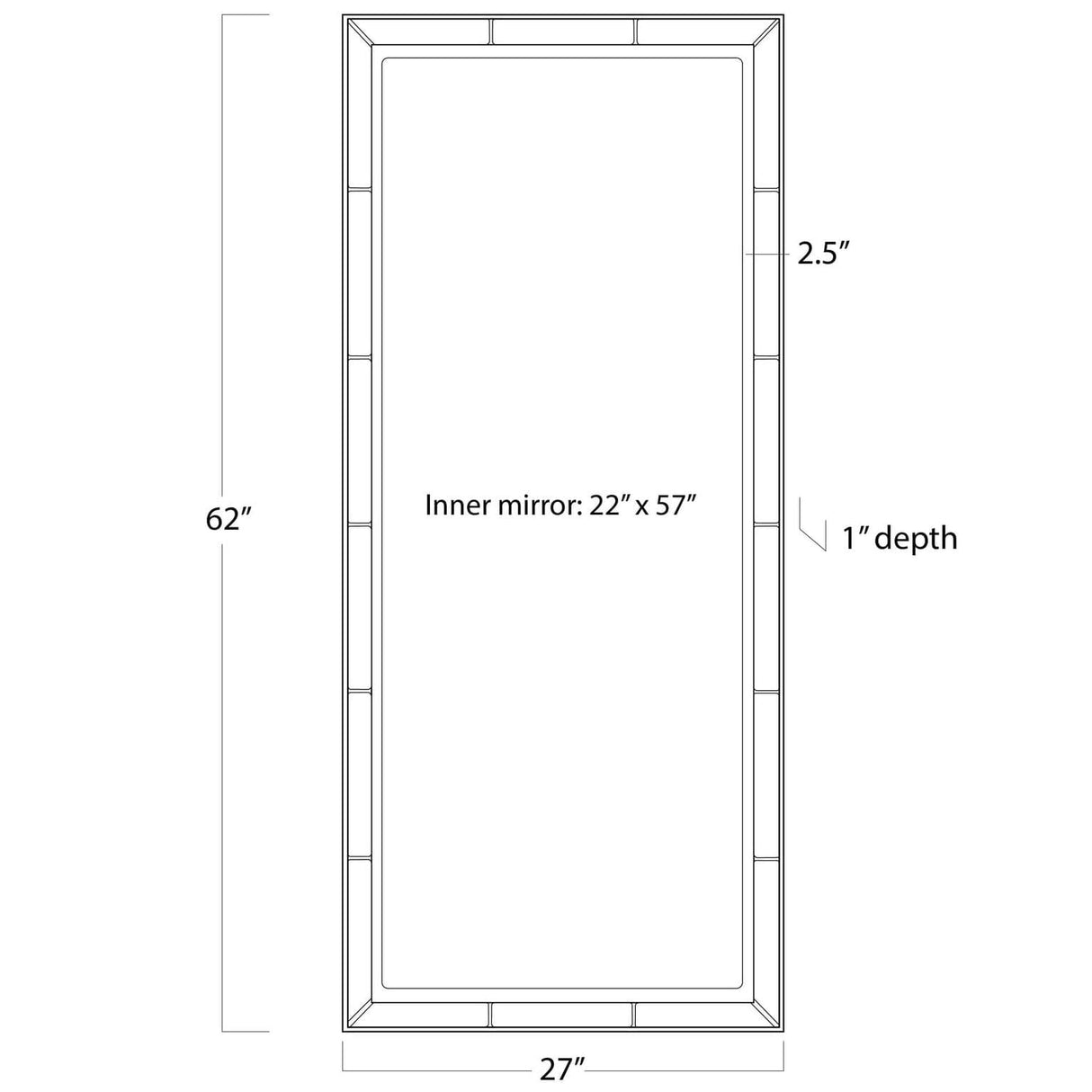 Regina Andrew Plaza Dressing Room Mirror Wall regina-andrew-21-1138 844717033421