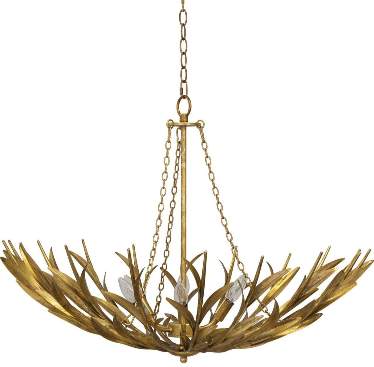 Regina Andrew River Reed Basin Chandelier Lighting regina-andrew-16-1420GLD
