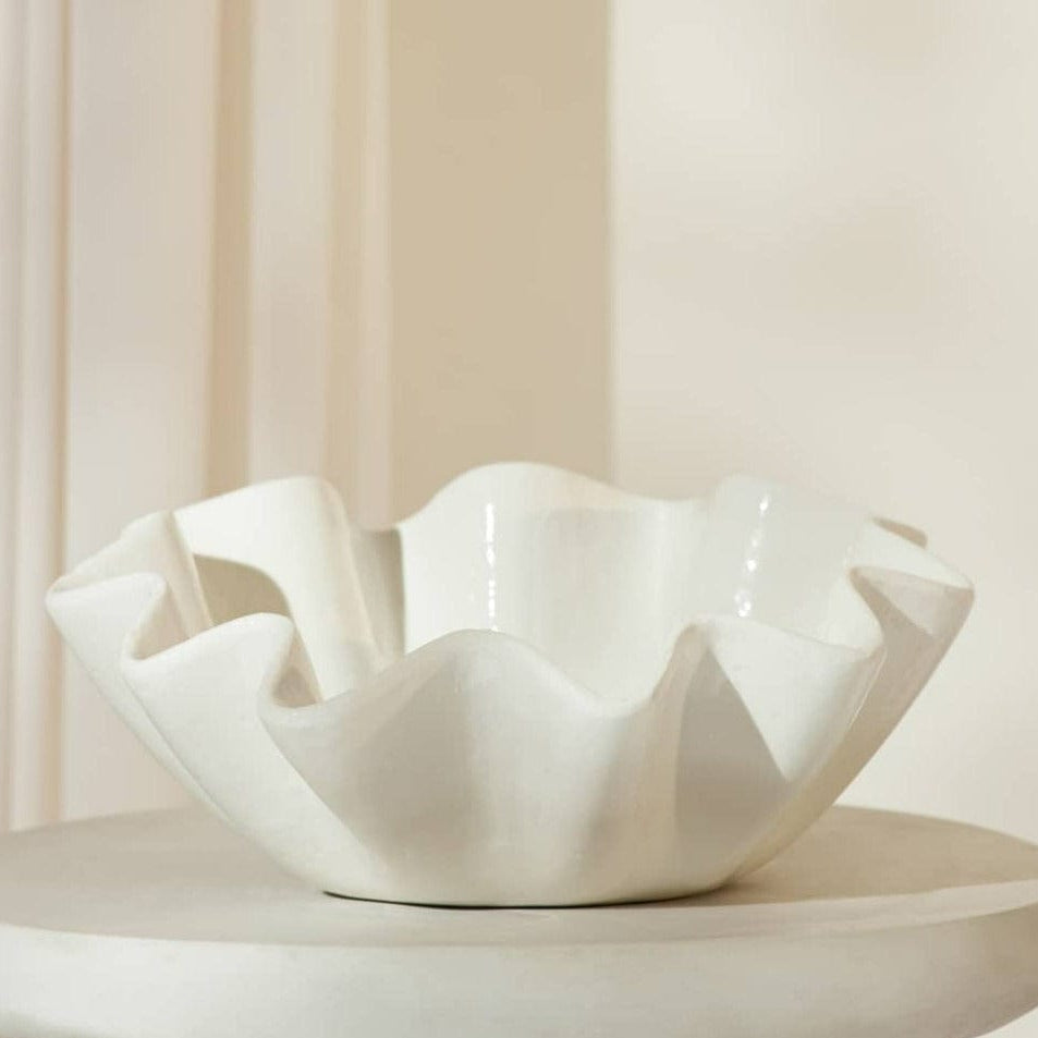 Regina Andrew Ruffle Ceramic Bowl Decor