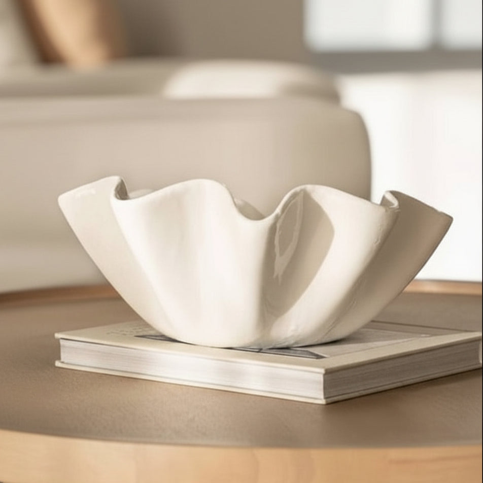Regina Andrew Ruffle Ceramic Bowl Decor