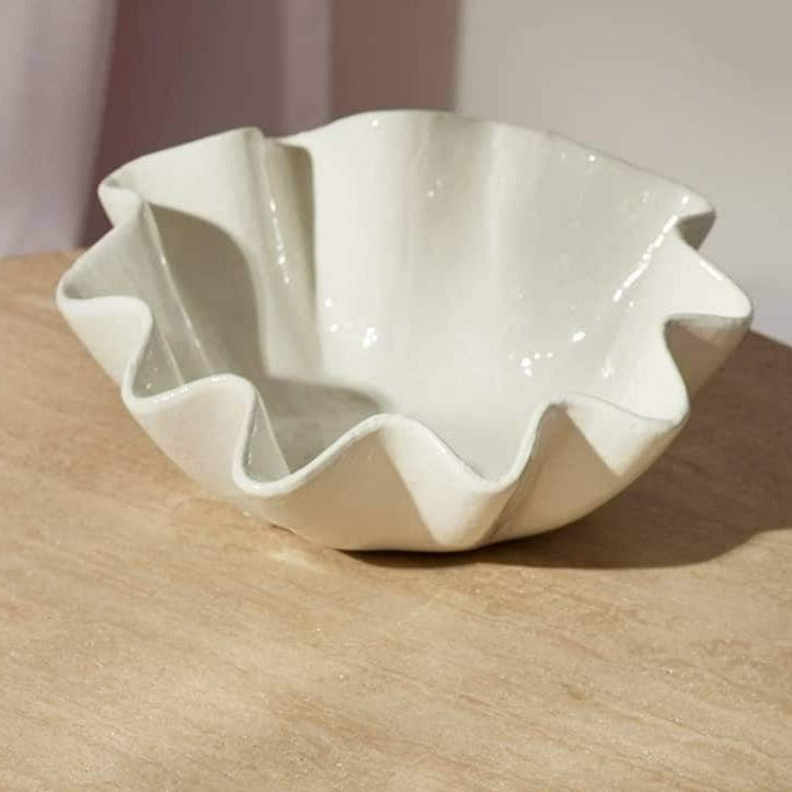 Regina Andrew Ruffle Ceramic Bowl Decor regina-andrew-20-1269 844717090837