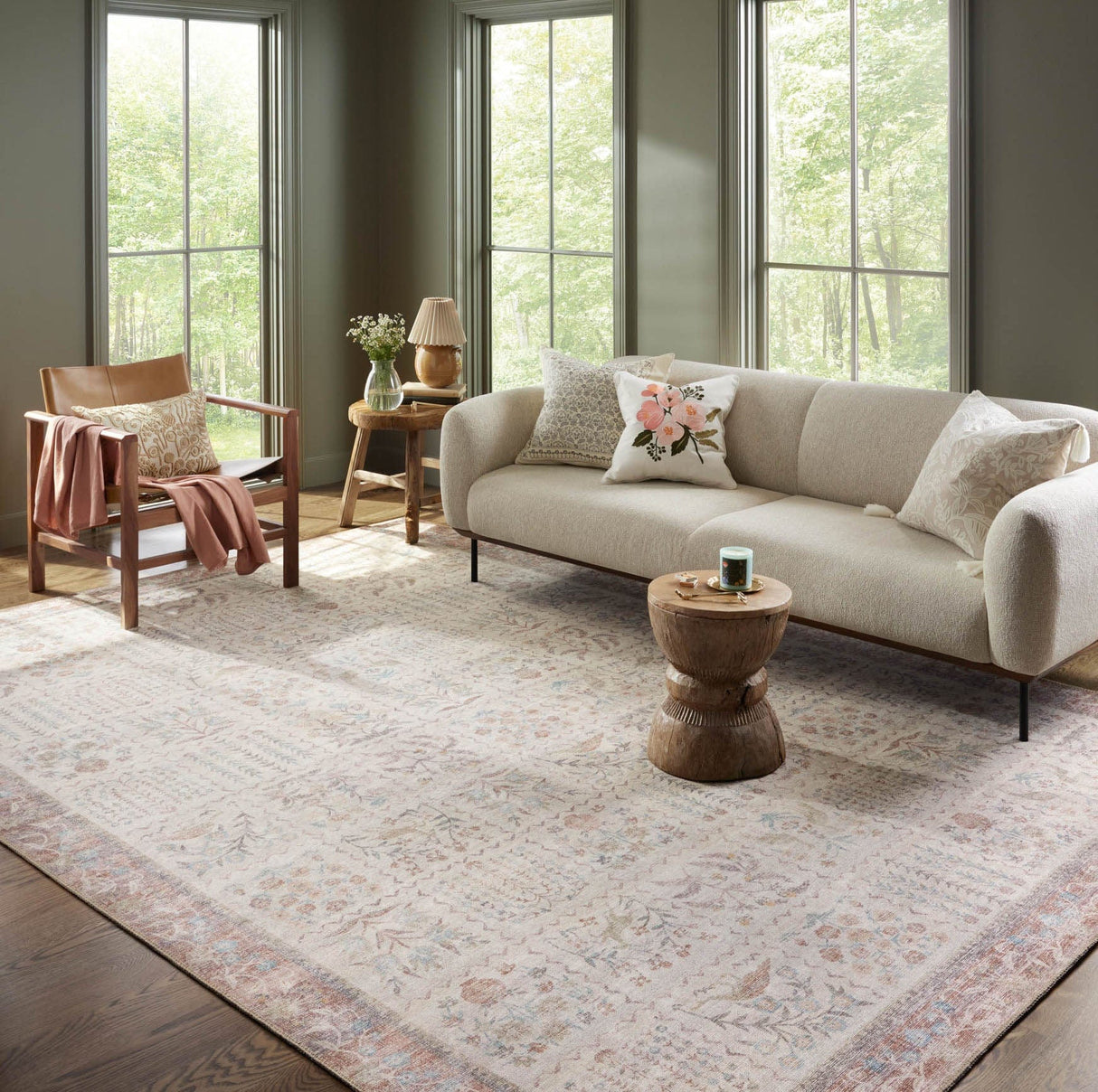 Rifle Paper Co. x Loloi Gallerie Cream Rug Rugs