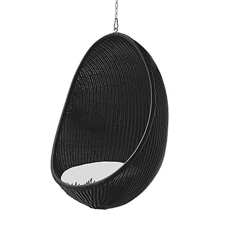 Sika Design Hanging Egg Chair - Black-Hanging Furniture Sika-ND-E85-BLK-Hanging