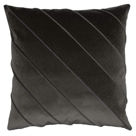 Square Feathers Briar Velvet Pillow - Sharkskin Pillows