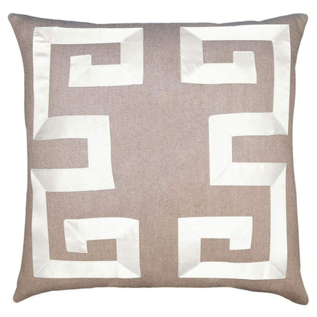 Square Feathers Home Empire Birch Olive Ribbon Pillow Decor square-feathers-empire-linen-ivory-22-22