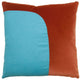 Square Feathers Home Felix Shrimp Turquoise Pillow Pillow & Decor