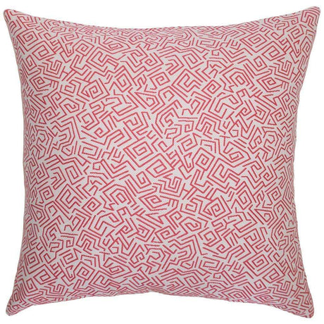 Square Feathers Home Outdoor Mix Maze Pillow - Berry Outdoor