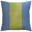 Square Feathers Home Savvy Hue Denim Lime Band Pillow Pillow & Decor