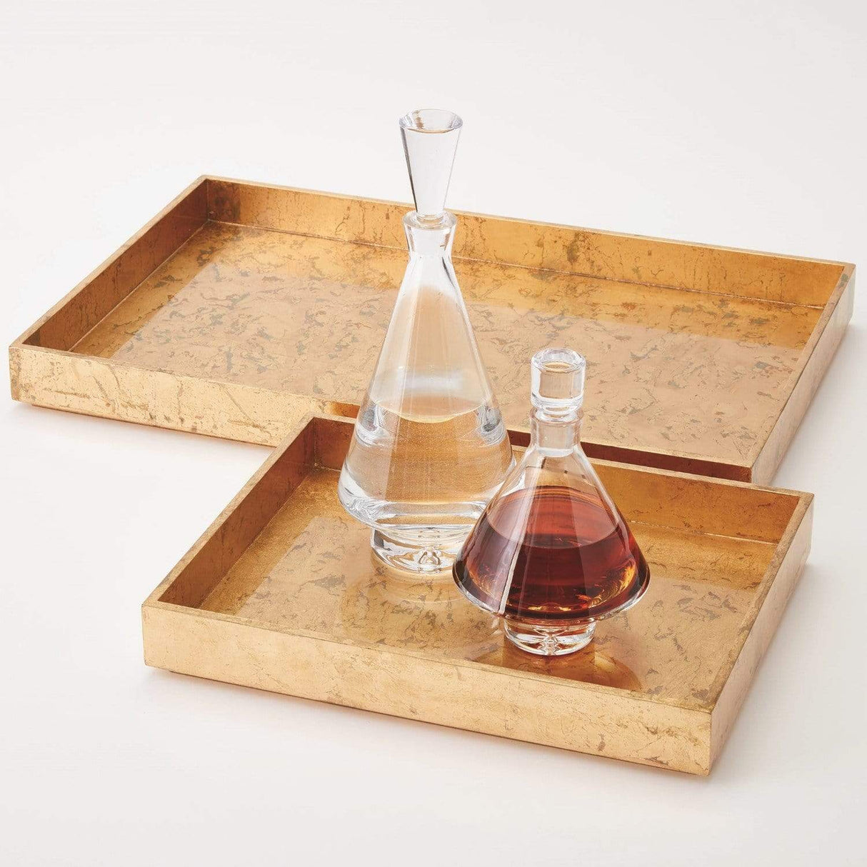 Studio A Luxe Gold Leaf Rectangle Tray Pillow & Decor