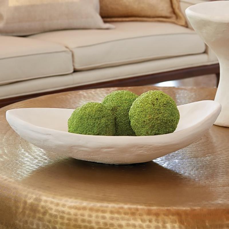 Studio A Modernist Low Bowl - White Plaster Decor studio-a-AC7.70005