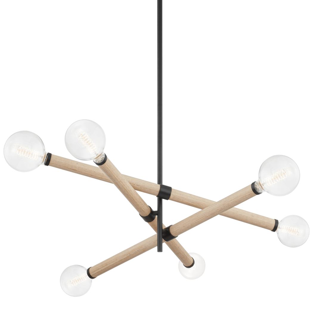 Troy Lighting Cruiz Chandelier Lighting troy-F8737-SBK/GL