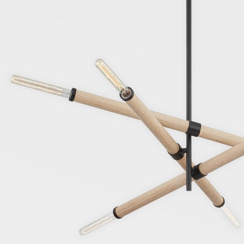 Troy Lighting Cruiz Chandelier Lighting troy-F8737-SBK/GL