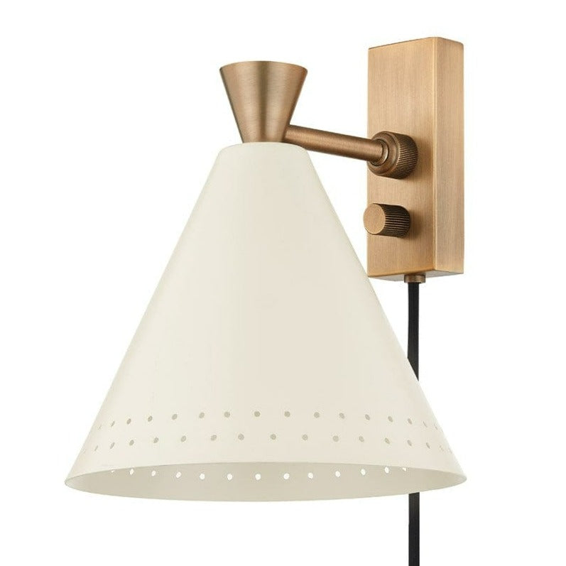 Troy Lighting Marvin Plug-In Wall Sconce Lighting troy-PTL3010-PBR/SSD