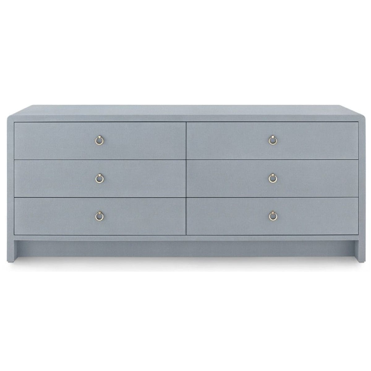Villa & House Bryant Linen Extra Wide 6-Drawer Dresser Furniture