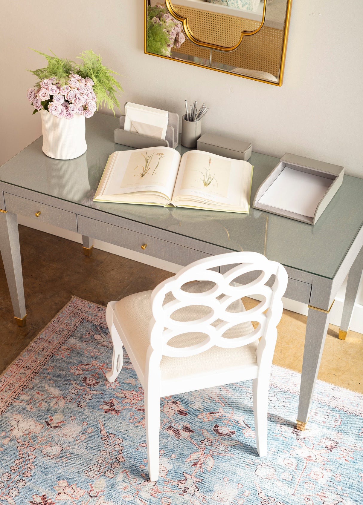 Villa & House Claudette Desk - Grey Furniture