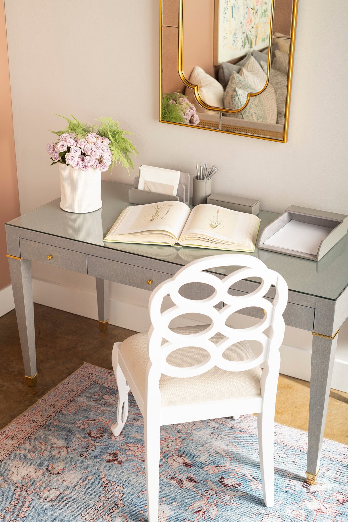 Villa & House Claudette Desk - Grey Furniture