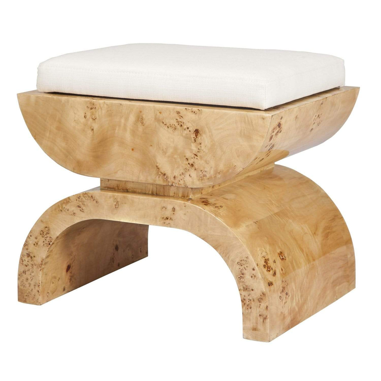 Worlds Away Biggs Stool - Burl Wood Decor Worlds-Away-BIGGS BW 00607629001427