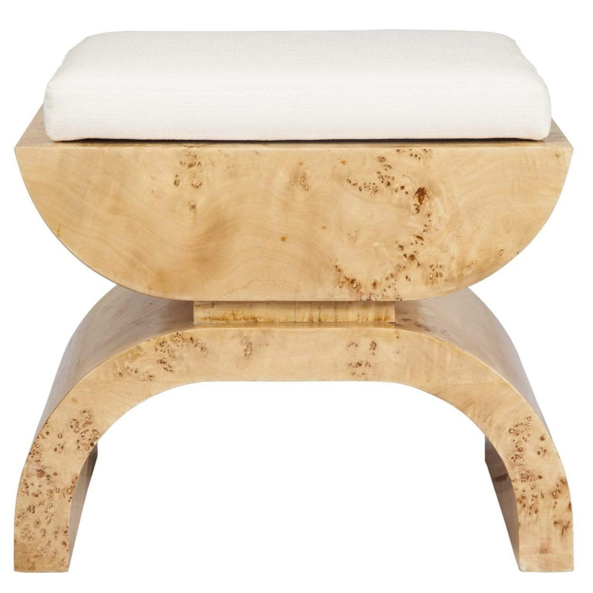 Worlds Away Biggs Stool - Burl Wood Decor Worlds-Away-BIGGS BW 00607629001427