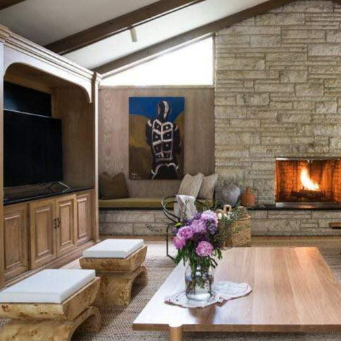 Worlds Away Biggs Stool - Burl Wood Decor Worlds-Away-BIGGS BW 00607629001427