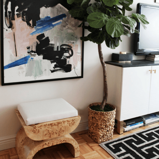 Worlds Away Biggs Stool - Burl Wood Decor Worlds-Away-BIGGS BW 00607629001427