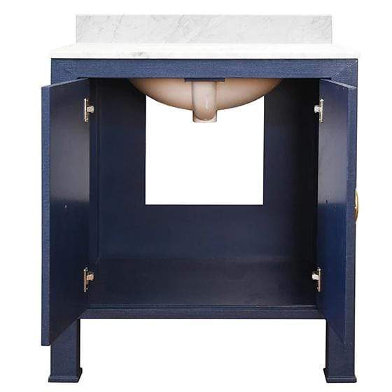 Worlds Away Blanche Bath Vanity - Navy Bedding and Bath