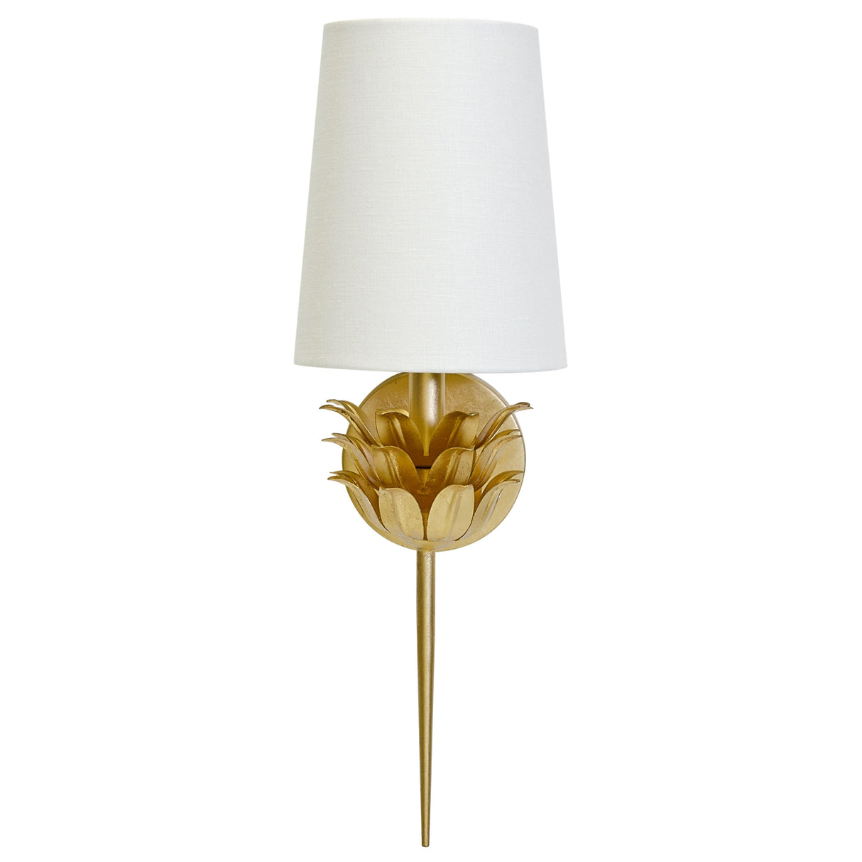 Worlds Away Delilah Gold Leaf Sconce Lighting