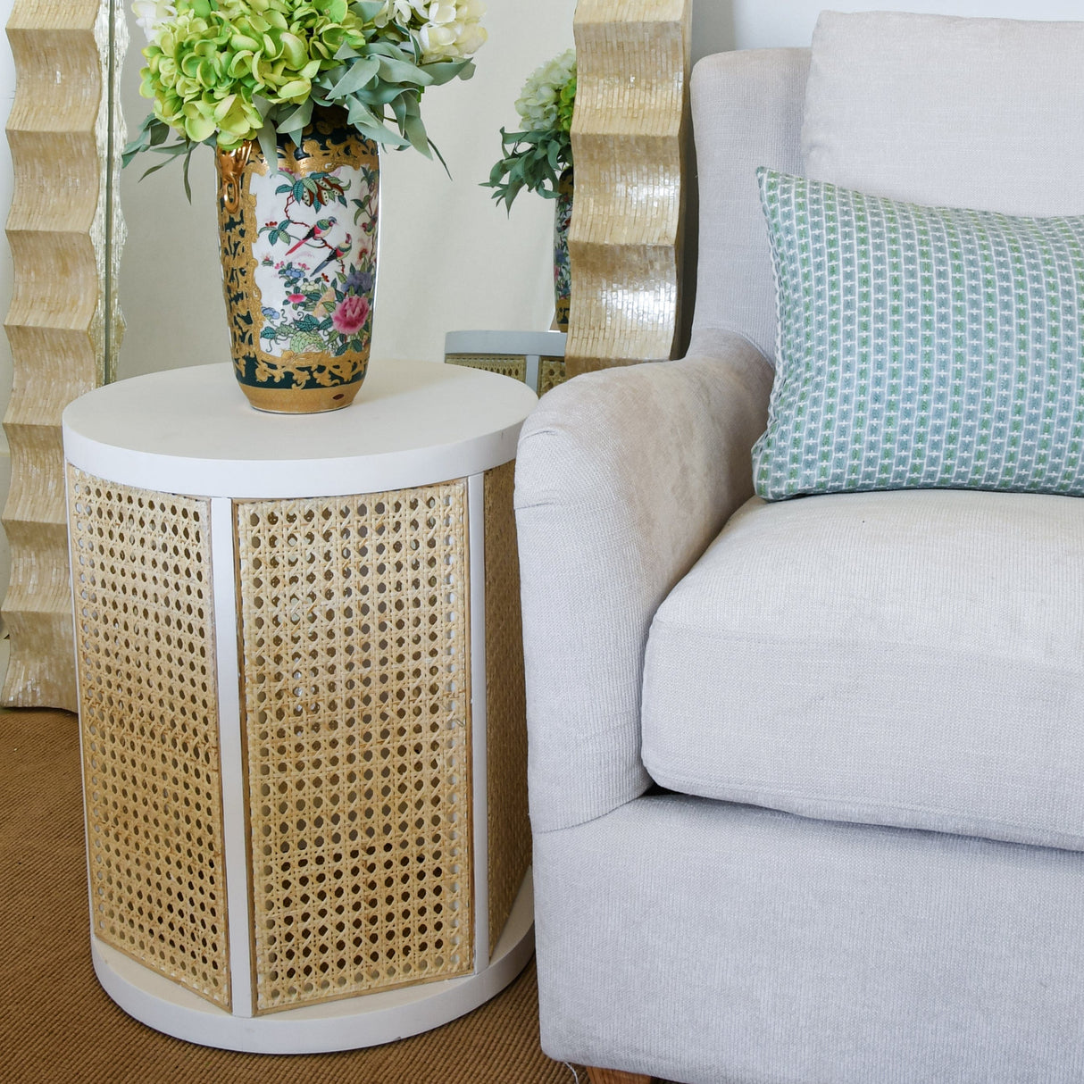 Worlds Away Freya Side Table Furniture