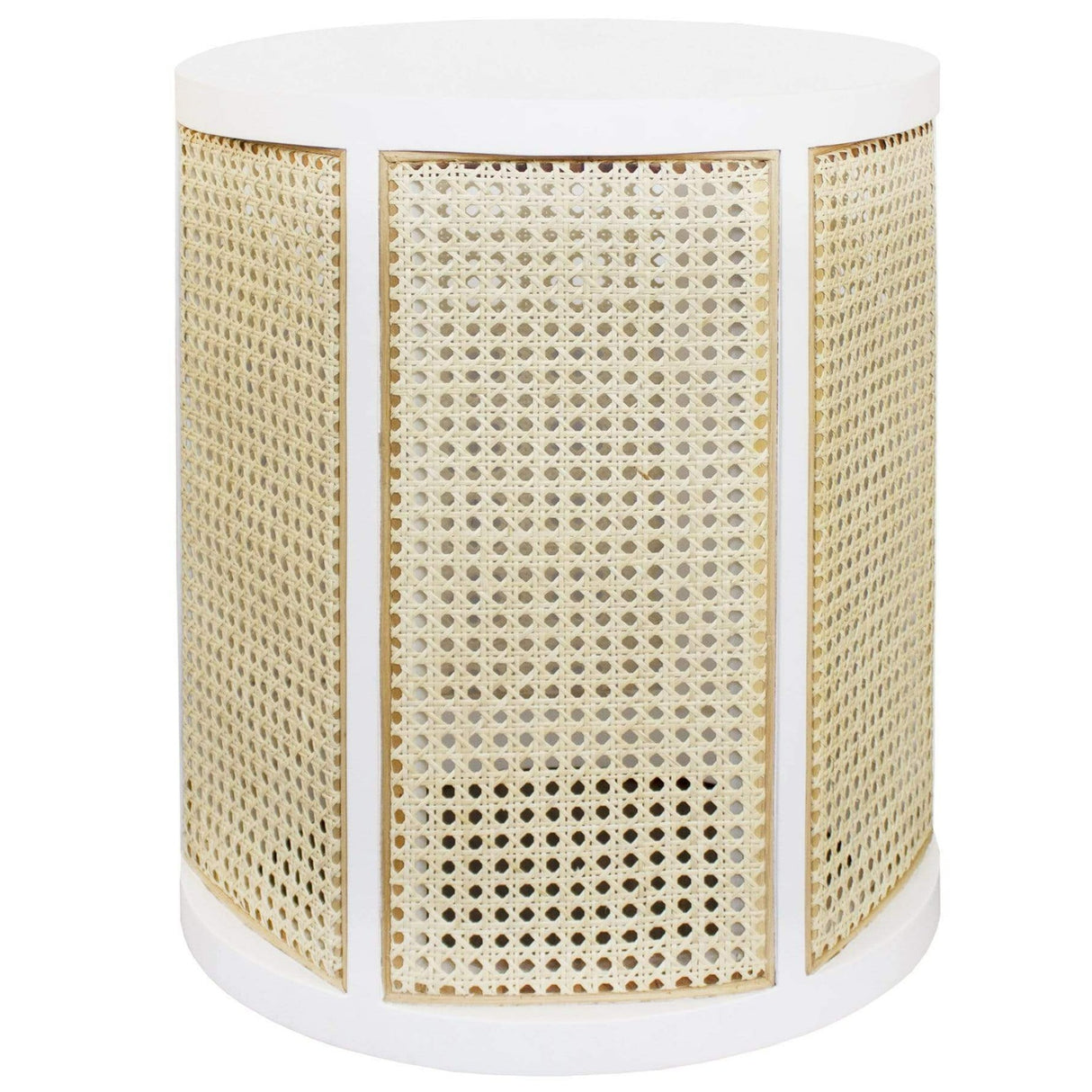 Worlds Away Freya Side Table - White Furniture worlds-away-FREYA WH 607629029124