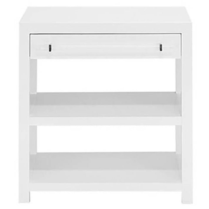 Worlds Away Garbo Side Table - White Furniture worlds-away-GARBO-WHN 00607629017985