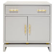 Worlds Away Marcus Gray Matte Lacquer Cabinet with Gold Leafed Bamboo Furniture Worlds-Away-Marcus-GRY 00607629007870
