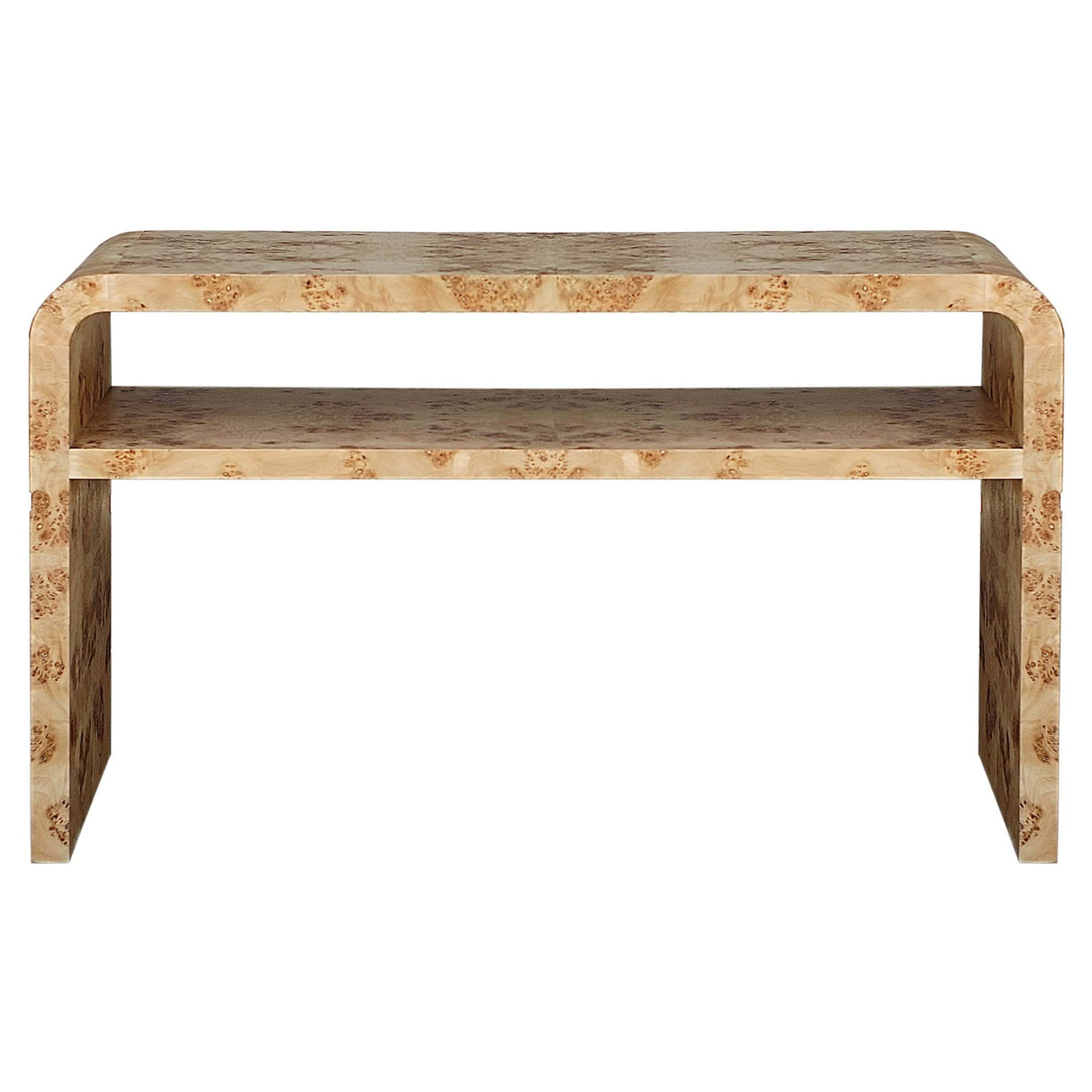 Worlds Away Marshall Console - Burl Wood Furniture worlds-away-MARSHALL-BW 00607629022644