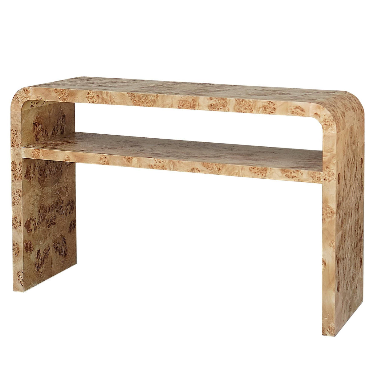 Worlds Away Marshall Console - Burl Wood Furniture worlds-away-MARSHALL-BW 00607629022644