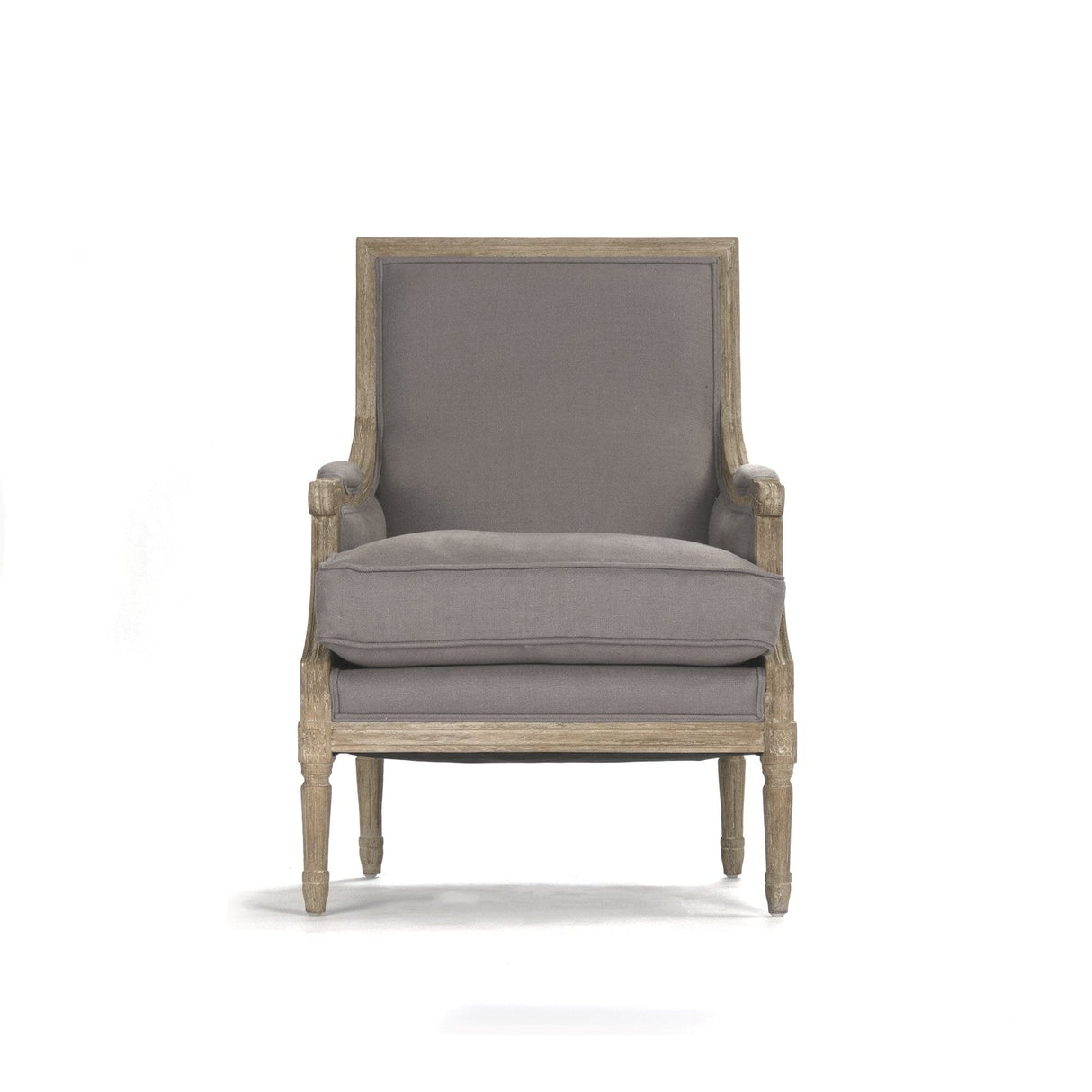 Zentique Louis Club Chair - Limed Grey Oak & Grey Furniture Zentique-B007 E272 A048 00610373318345