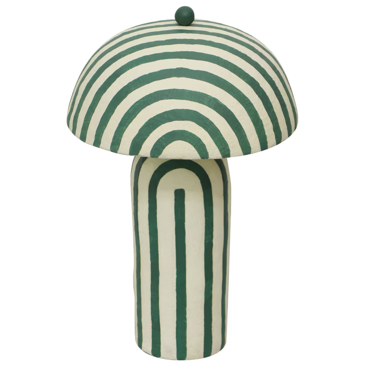 Lennox Striped Papier Mache Table Lamp