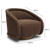 Tori Boucle Swivel Chair