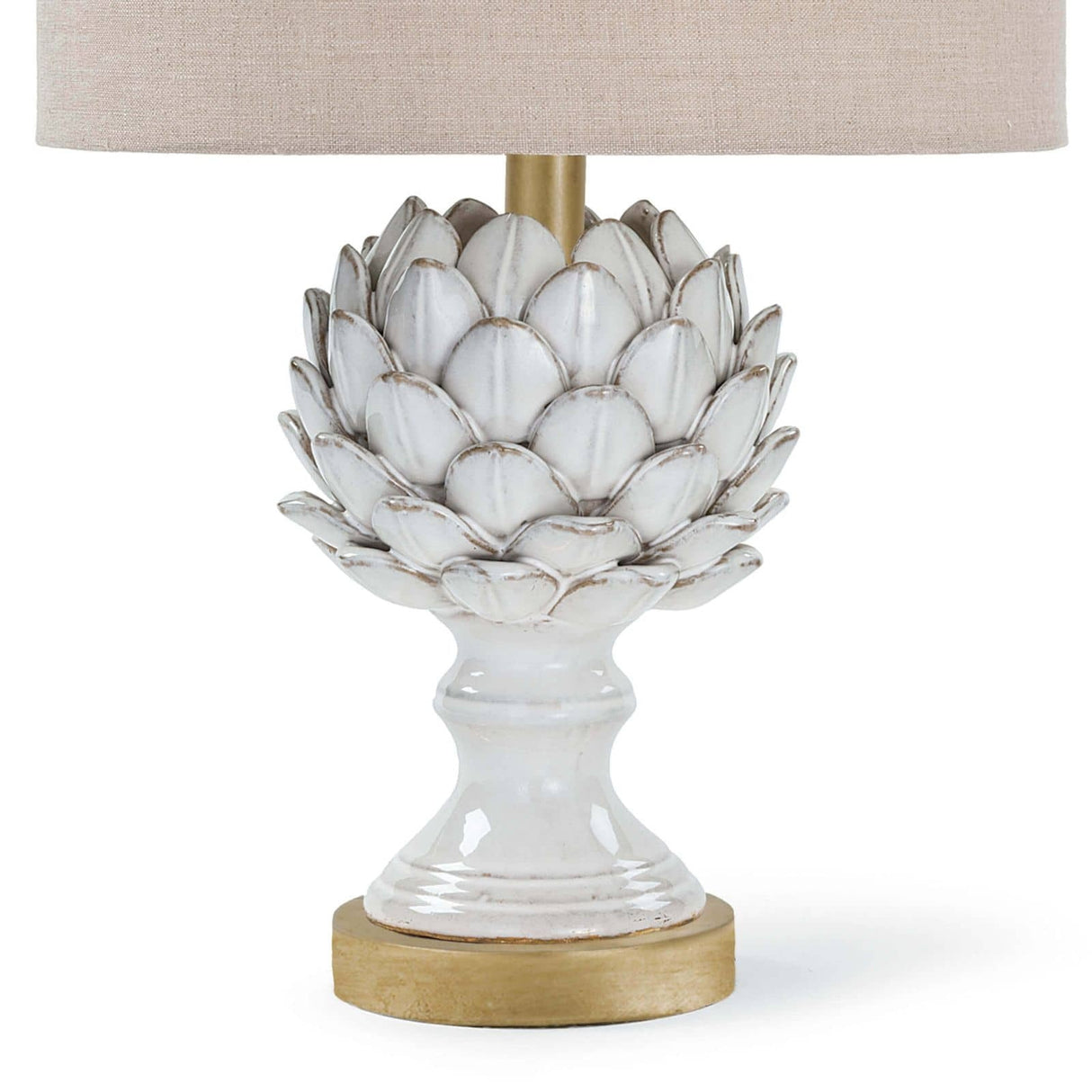 Leafy Artichoke Ceramic Table Lamp - Off White