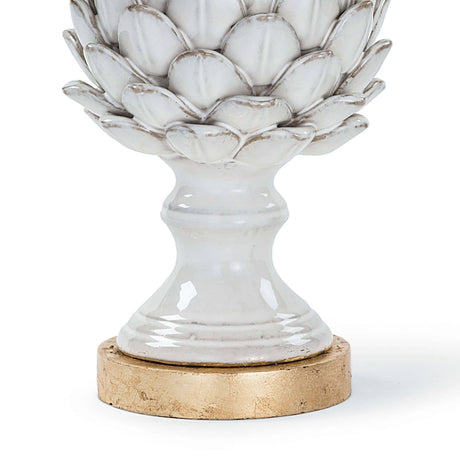 Leafy Artichoke Ceramic Table Lamp - Off White