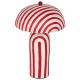 Maiori Striped Papier Mache Table Lamp